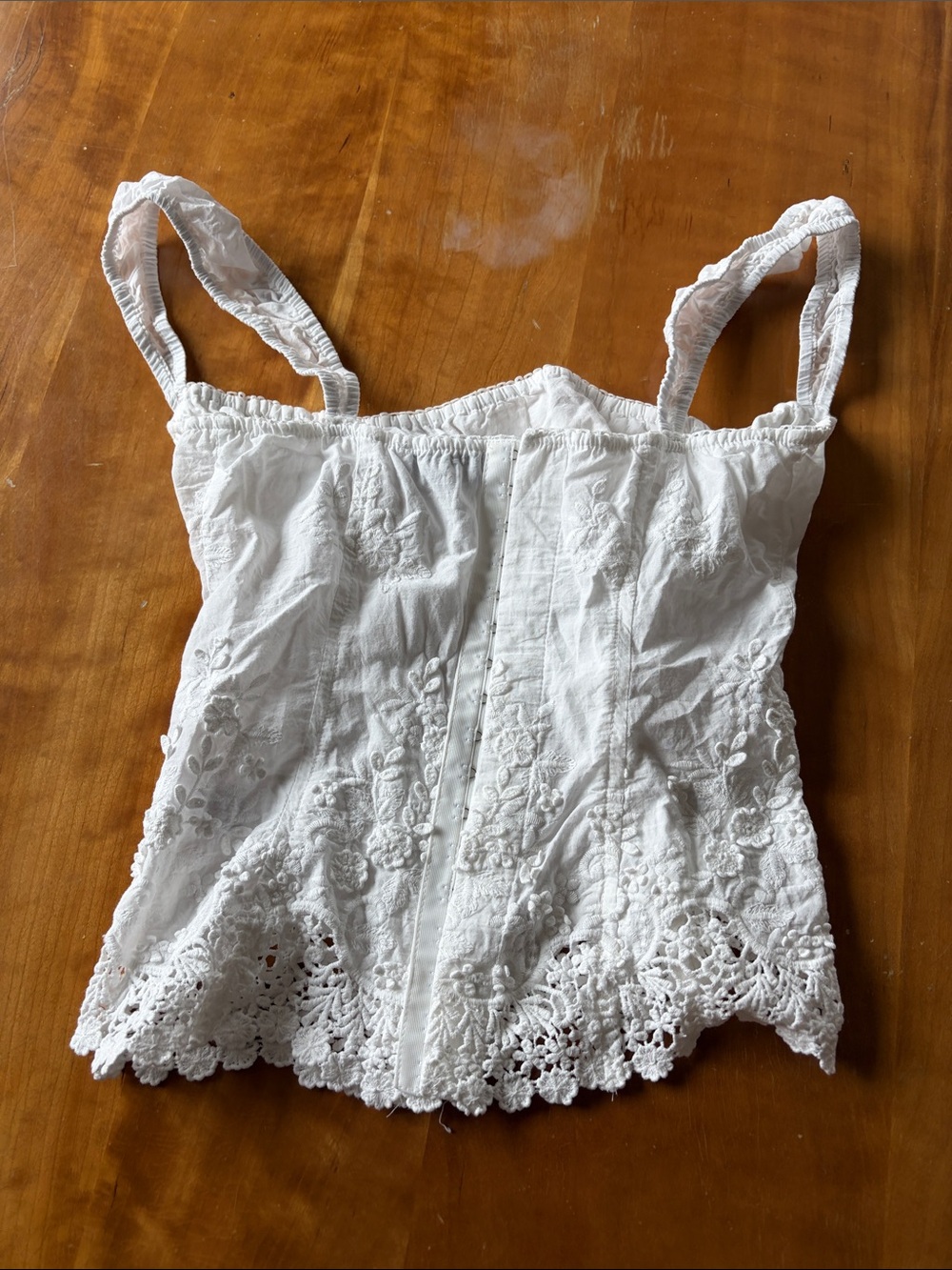 WeWoreWhat White Embroidered Eyelet Tank Top